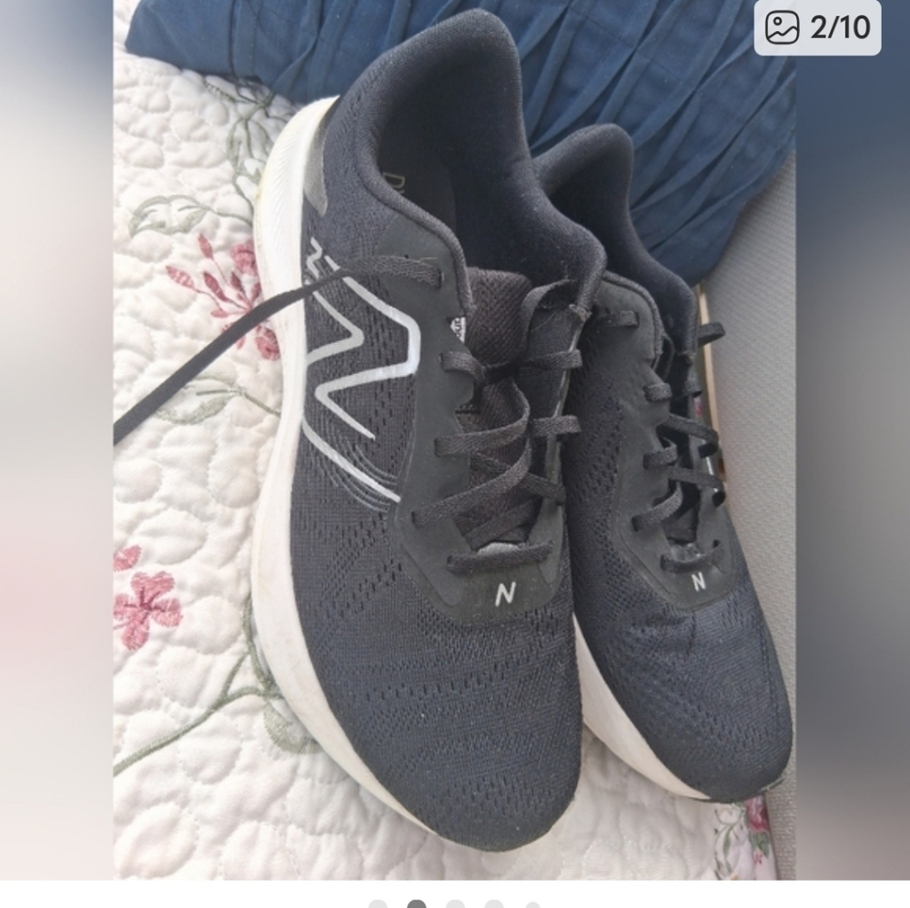 New Balance Kids' Black and White Sneakers